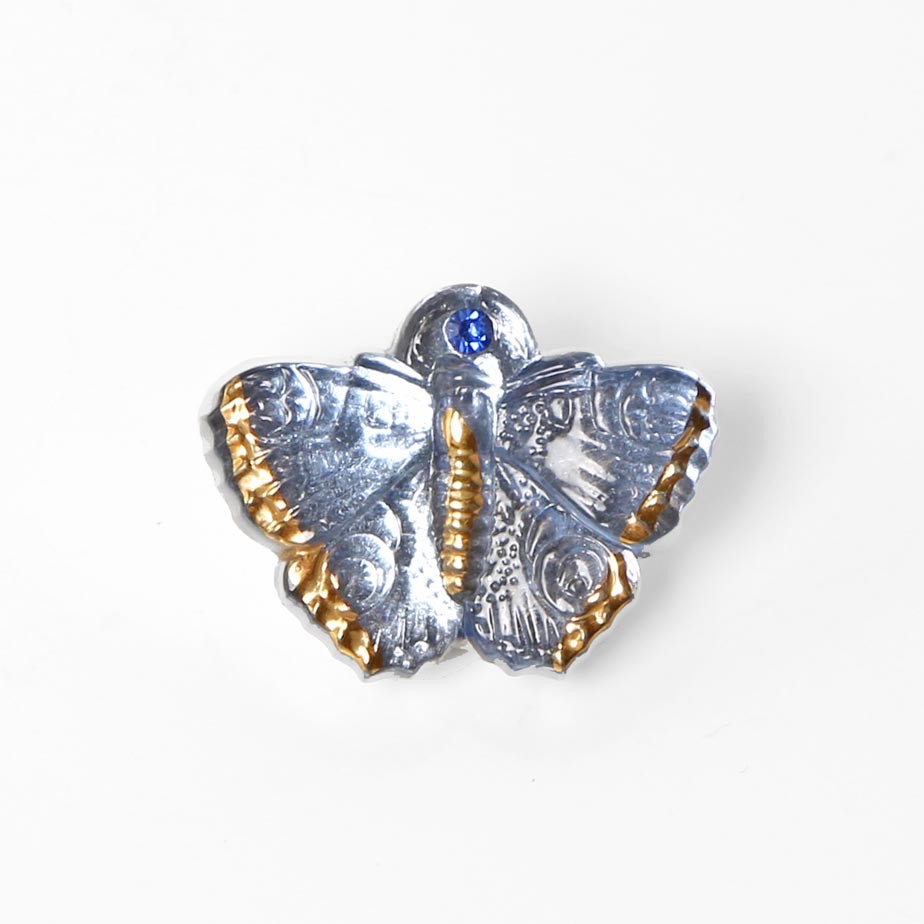 アンティーク・チェコ雑貨のお店 bábovka - 蝶々のガラスボタン 2cm