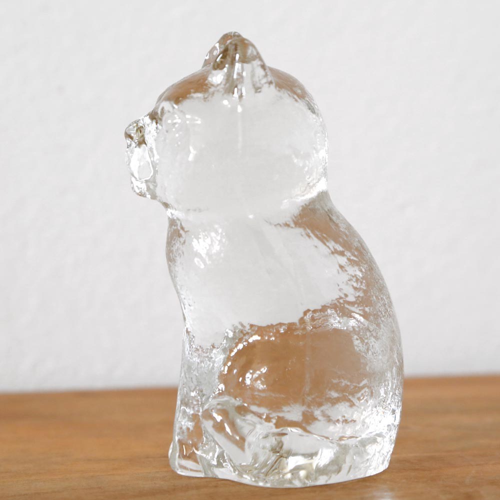 アンティーク・チェコ雑貨のお店 bábovka - ボヘミアガラス 猫の文鎮