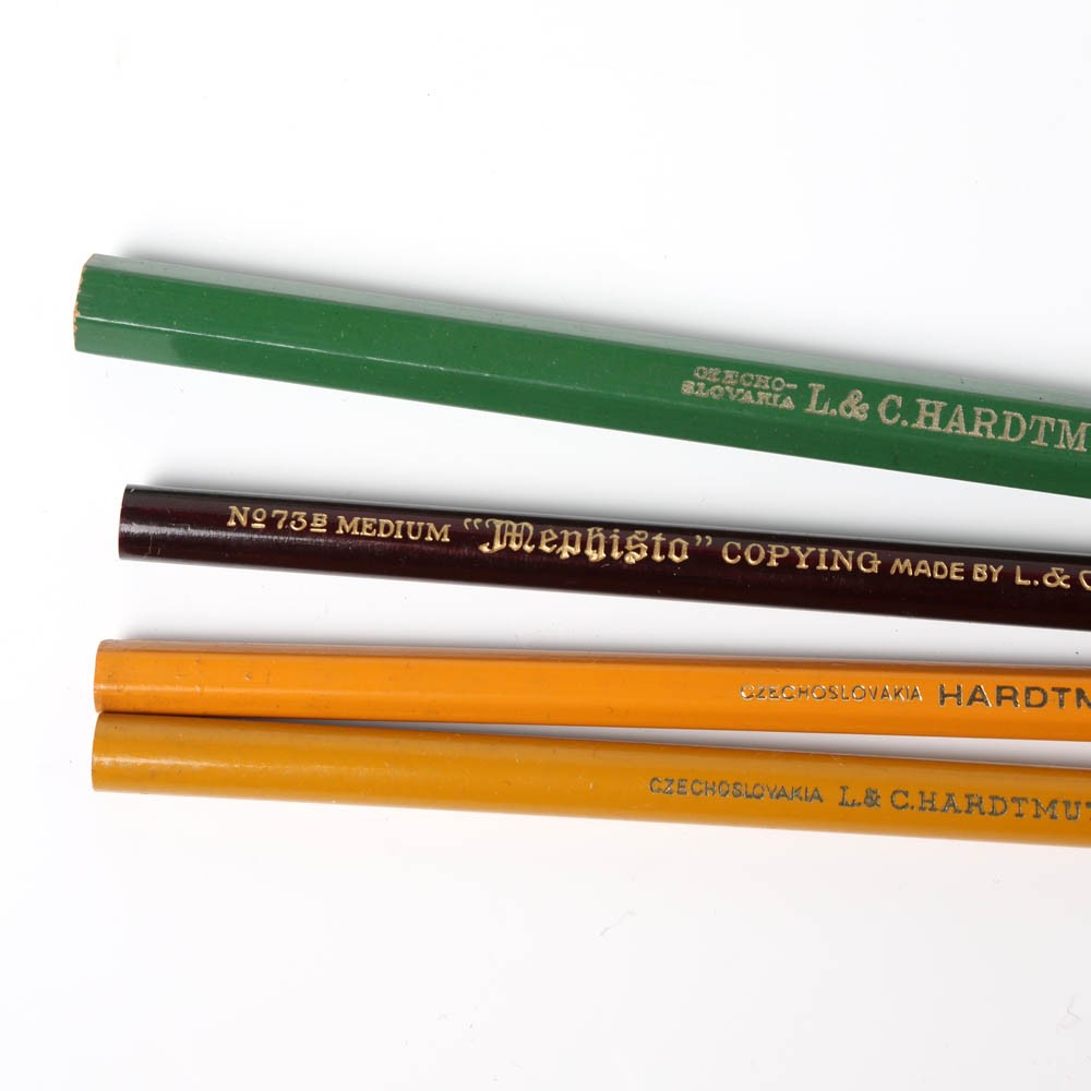 アンティーク・チェコ雑貨のお店 bábovka - チェコスロヴァキア文具 コヒノールの古い鉛筆 4本セット