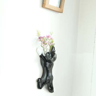 作家　陶芸作家　靴型　花瓶　壁掛け アンティーク・チェコ雑貨のお店 bábovka - 陶芸作家新作 ネコの陶器の
